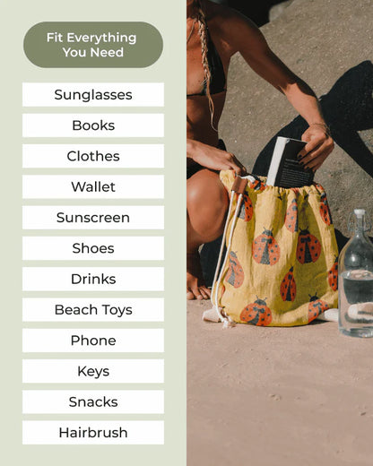 Handmade Beach Towel Bag