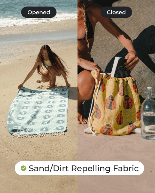 Handmade Beach Towel Bag