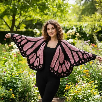 Noras Threads- Handmade Butterfly Cardigan