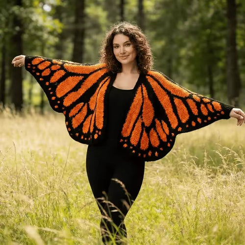 Noras Threads- Handmade Butterfly Cardigan
