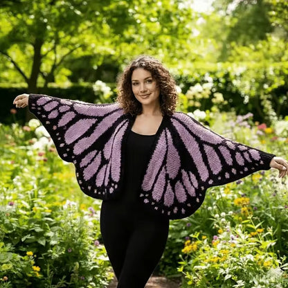 Noras Threads- Handmade Butterfly Cardigan
