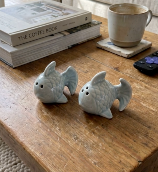 Handmade Fish Salt and Pepper Shakers
