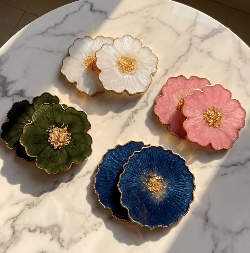 Hand Poured Resin Coasters