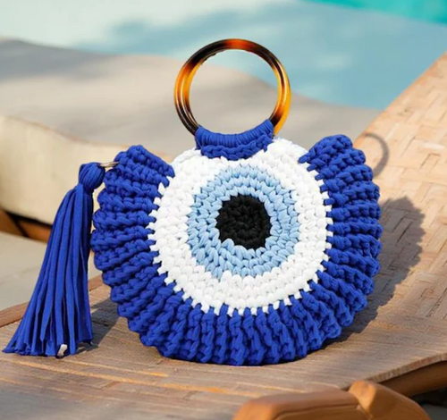 Noras Threads- Handmade Evil Eye Purse