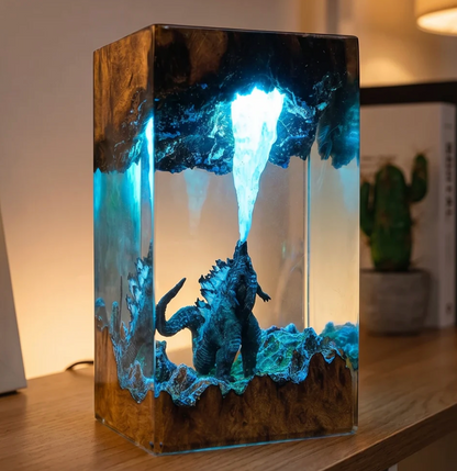 Handmade Godzilla Lamp