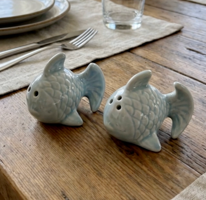 Handmade Fish Salt and Pepper Shakers