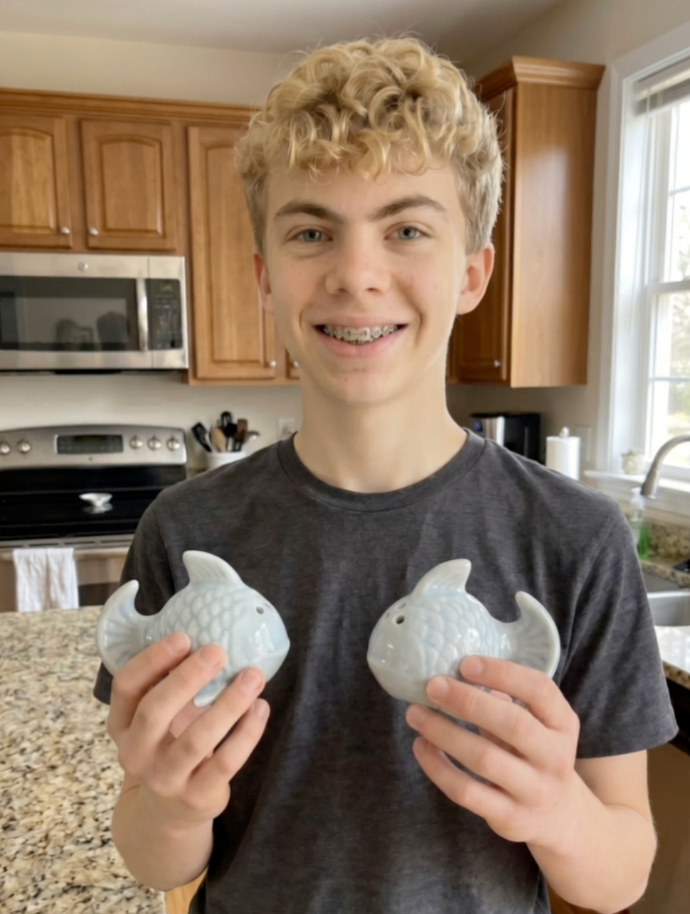 Handmade Fish Salt and Pepper Shakers