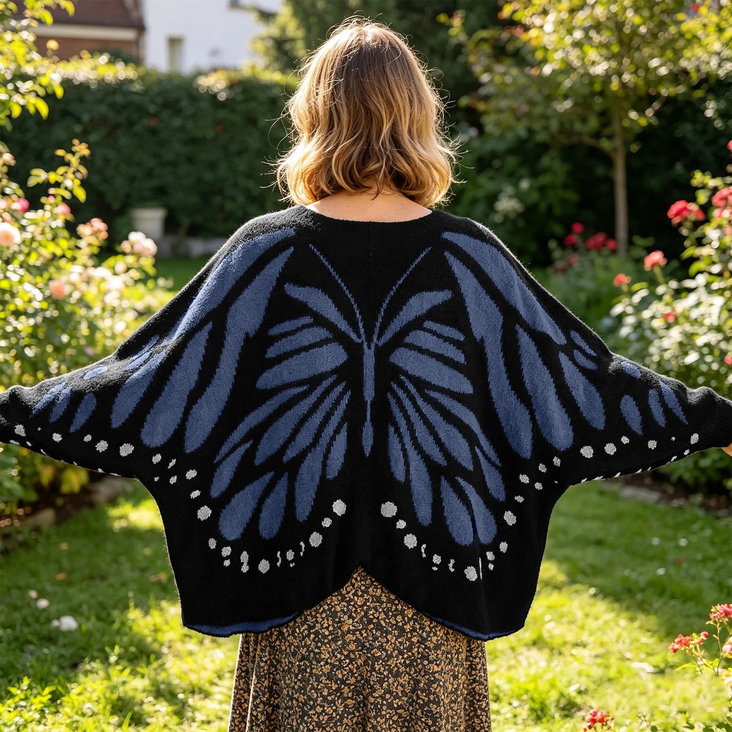 Noras Threads- Handmade Butterfly Cardigan