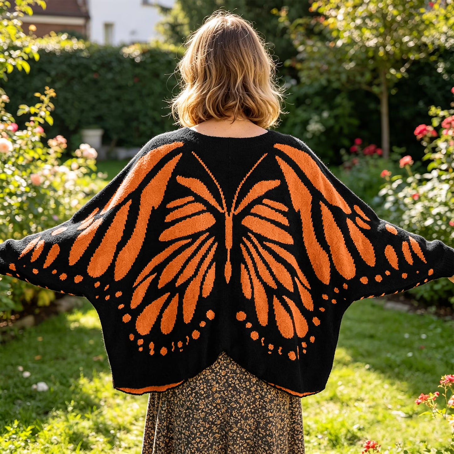 Noras Threads- Handmade Butterfly Cardigan