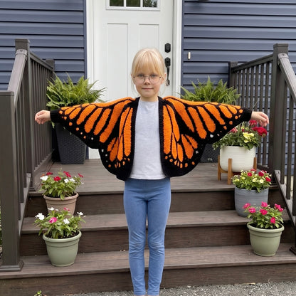 Noras Threads- Handmade Butterfly Cardigan