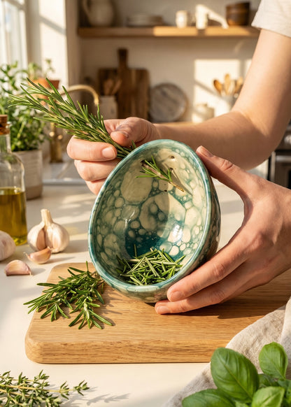 Handmade Ceramic Herb Stripper